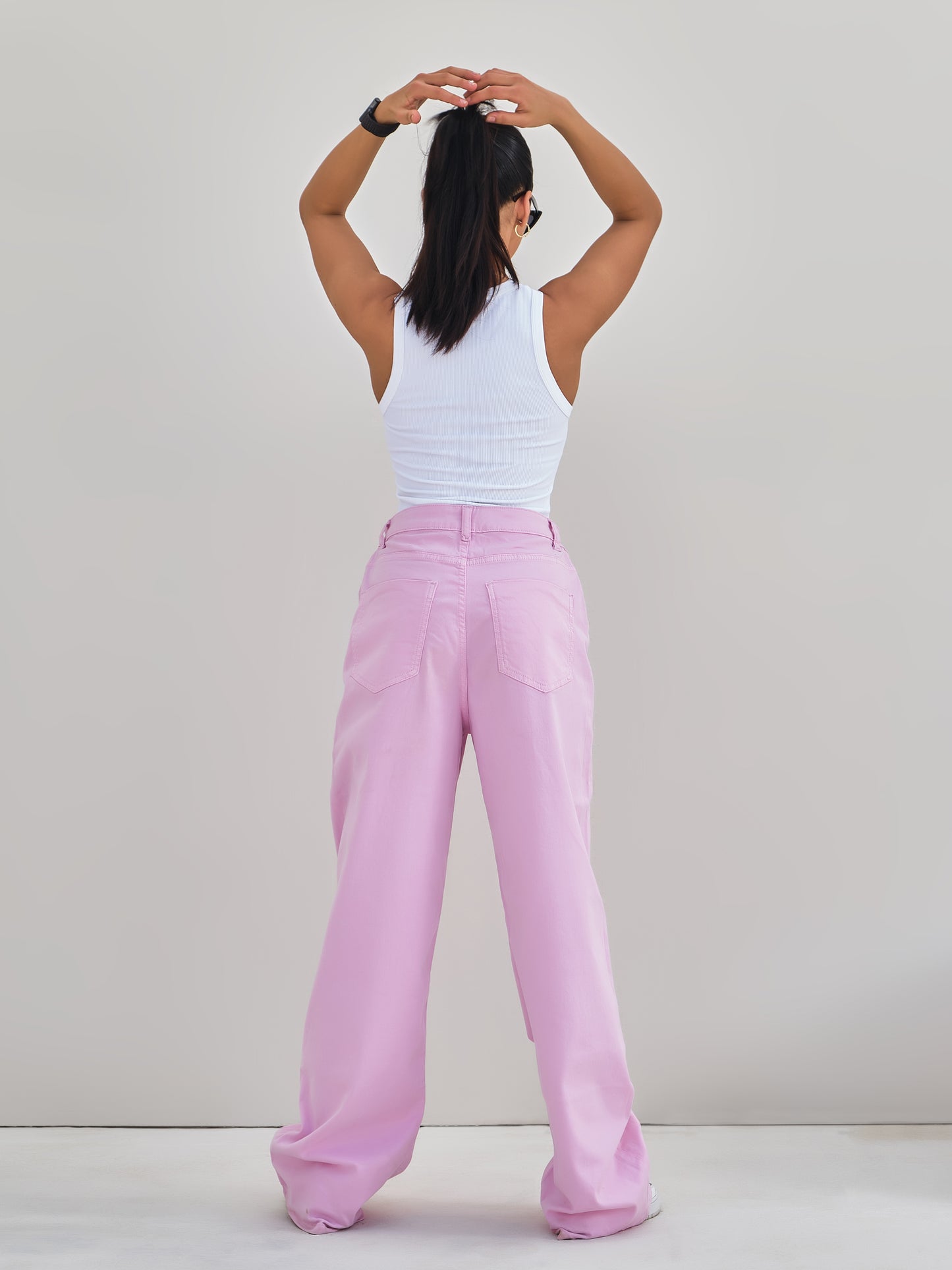 Cherry Blossom Wide-leg Jeans