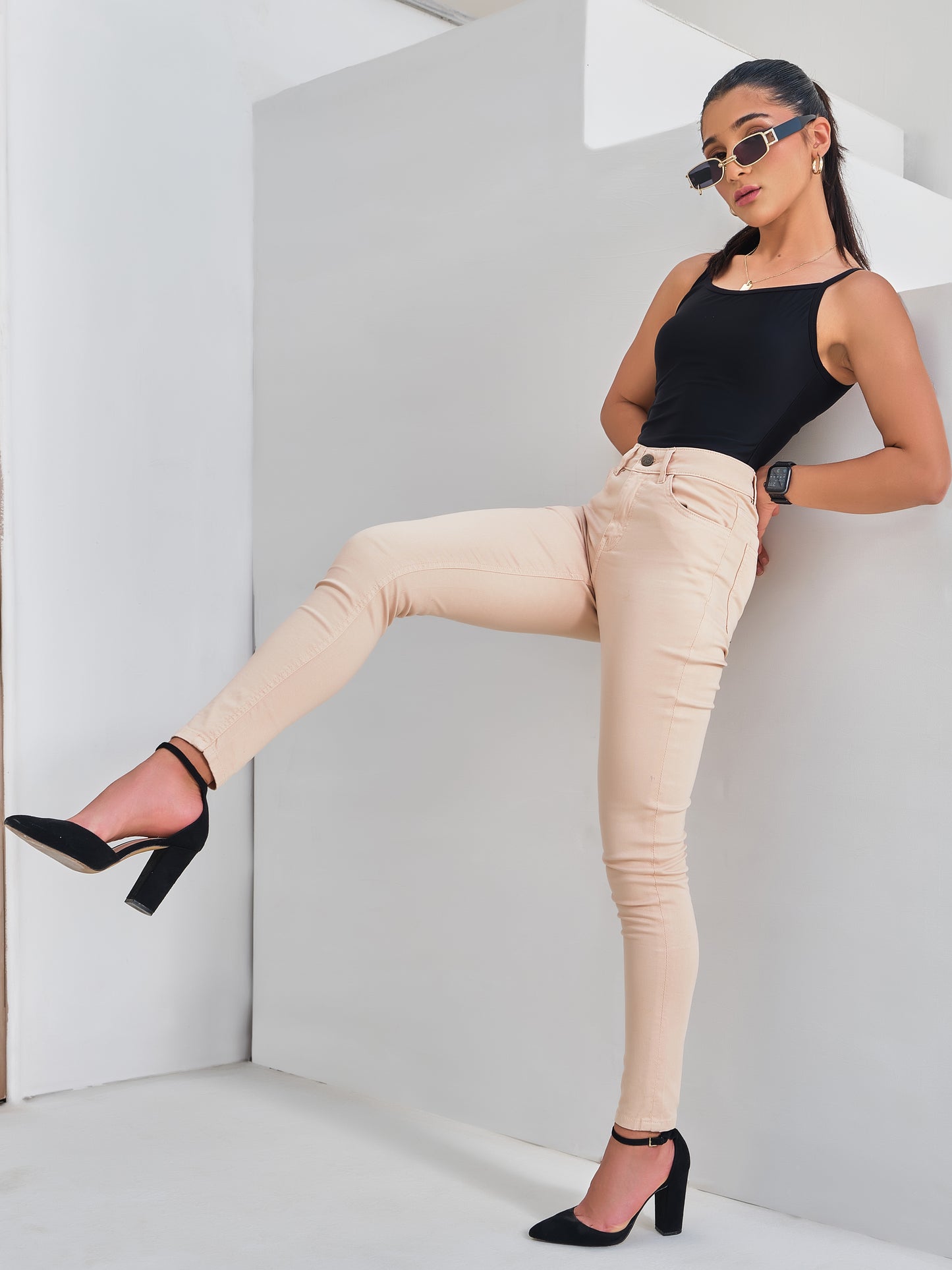 Super High-waist Skinny Jeans