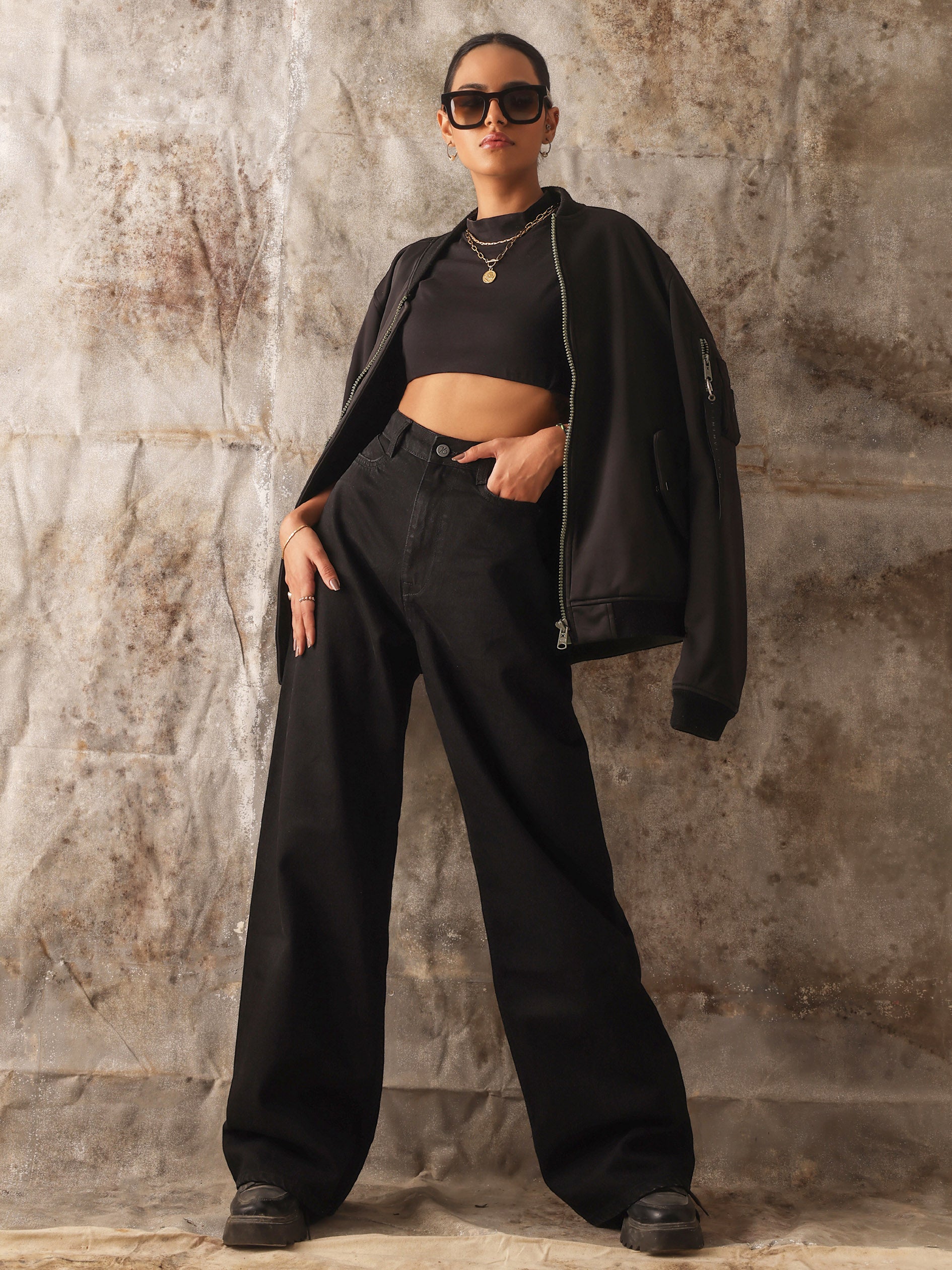 Black Wide Leg Jeans – club76