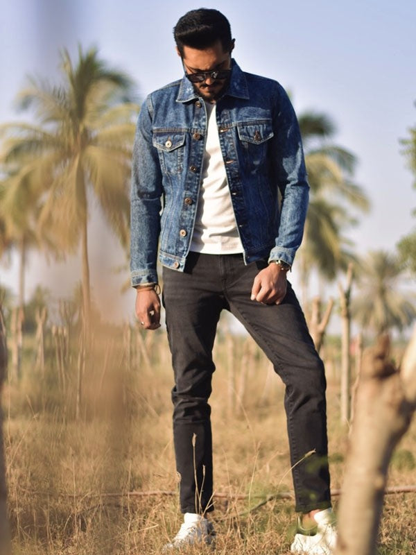 Muscle Fit Denim Jacket