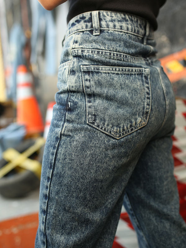 Mid Blue Balloon Jeans